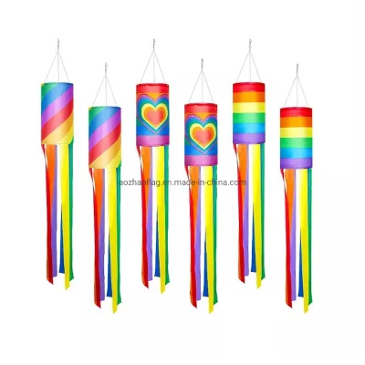 Bannière personnalisée pas cher Lgbt Gay Pride Rainbow Windsock