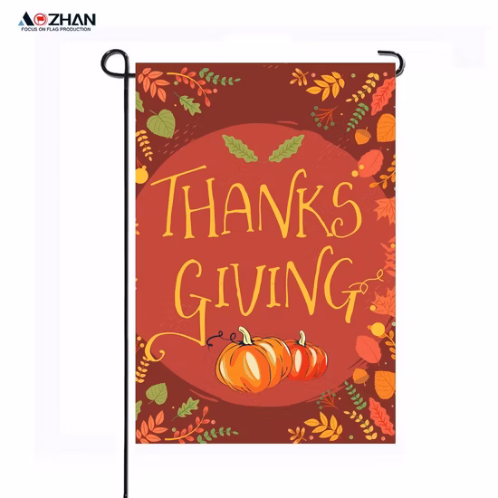 Pas cher en gros Thanksgiving citrouille jardin bannière automne Thanksgiving récolte rustique toile de jute cour décoration extérieure bannière