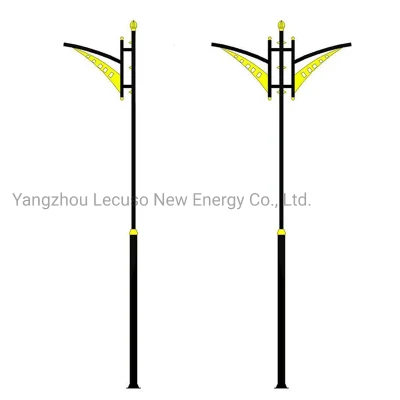 Lumière avec et Street Steel CCTV Monitor Single 20FT Speaker Solar Camera Outdoor Lamp Posts Lights Commercial LED Pole